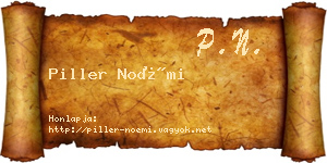 Piller Noémi névjegykártya